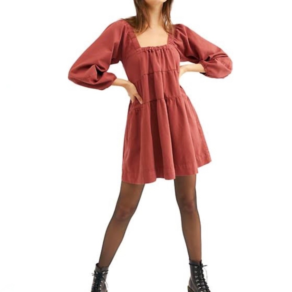 Free People Lou Jean Babydoll Dress w/ pockets S